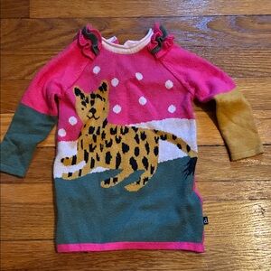 Deux par Deux Kids Sweater - Pink, Green, and Gold